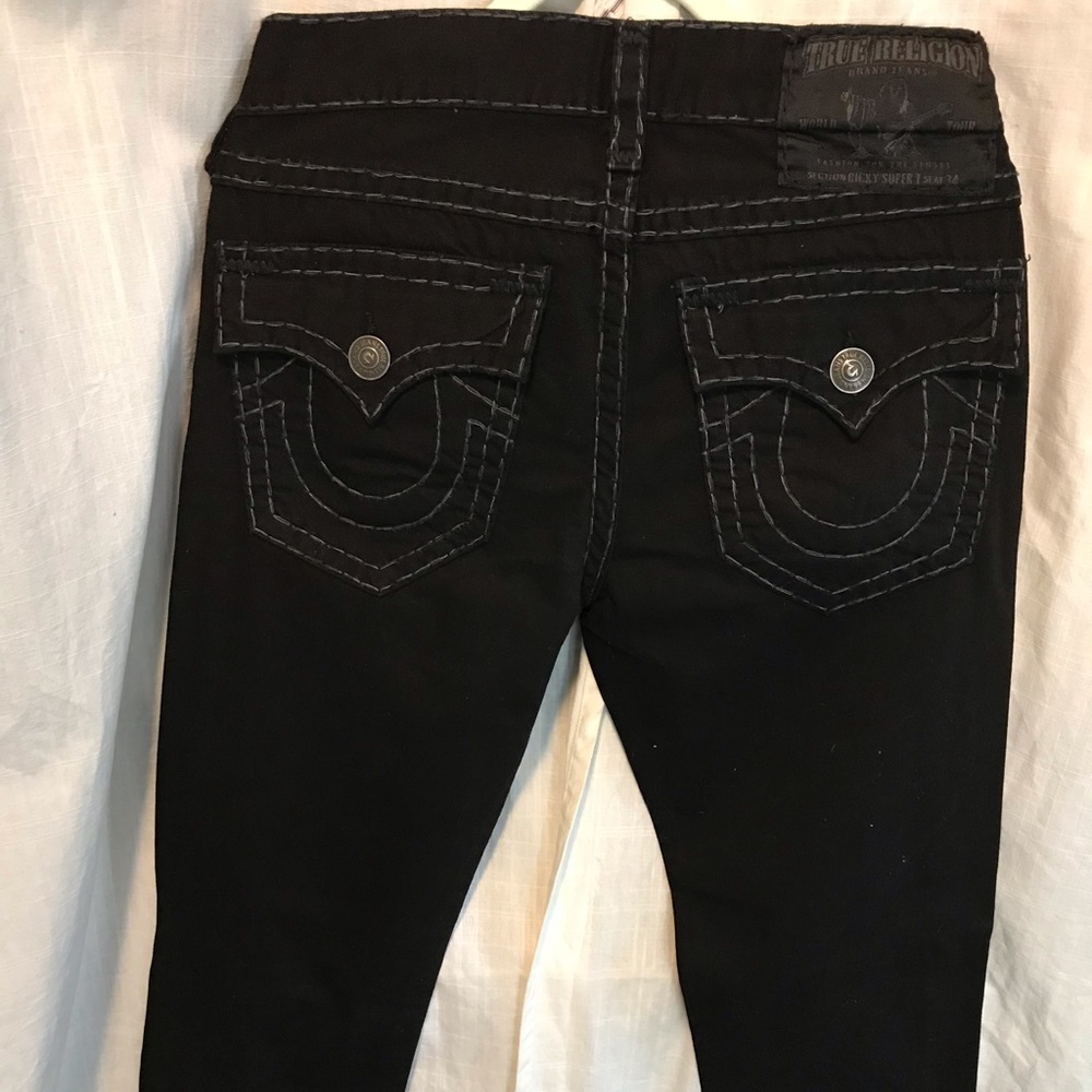 Black True Religion Ricky Super T Jeans